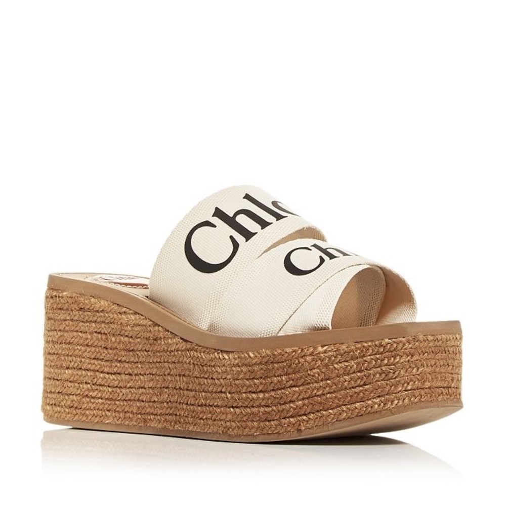 Chloé Women's Woody Platform Espadrille Slide Sandals 38